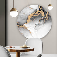 Lade das Bild in den Galerie-Viewer, Aluminiumbild gebürstet Luxury Fluid Art No.1 Kreis