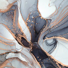 Lade das Bild in den Galerie-Viewer, Leinwandbild Luxury Fluid Art Quadrat