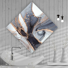 Lade das Bild in den Galerie-Viewer, Leinwandbild Luxury Fluid Art Raute