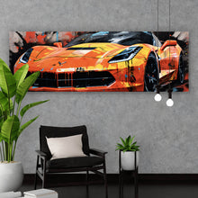 Lade das Bild in den Galerie-Viewer, Poster Luxus Sportwagen Pop Art Panorama