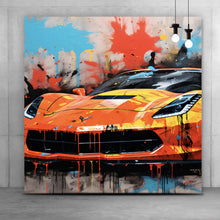 Lade das Bild in den Galerie-Viewer, Poster Luxus Sportwagen Pop Art Quadrat