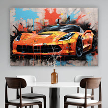 Lade das Bild in den Galerie-Viewer, Poster Luxus Sportwagen Pop Art Querformat