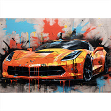 Lade das Bild in den Galerie-Viewer, Poster Luxus Sportwagen Pop Art Querformat