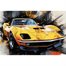Lade das Bild in den Galerie-Viewer, Leinwandbild Luxus Sportwagen Pop Art Abstrakt Querformat