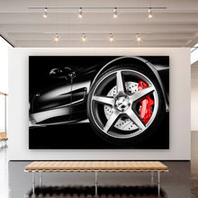 Lade das Bild in den Galerie-Viewer, Acrylglasbild Luxusauto im Showroom Querformat