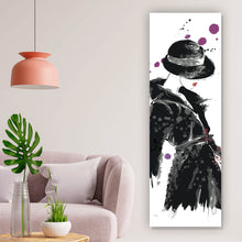 Lade das Bild in den Galerie-Viewer, Acrylglasbild Mädchen im Skizzen Stil Panorama Hoch