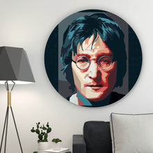 Lade das Bild in den Galerie-Viewer, Aluminiumbild gebürstet Männer Portrait Imagine Kreis