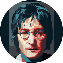 Lade das Bild in den Galerie-Viewer, Aluminiumbild gebürstet Männer Portrait Imagine Kreis