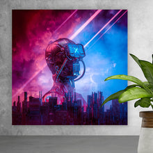 Lade das Bild in den Galerie-Viewer, Poster Männlicher Cyborg Quadrat