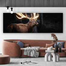 Lade das Bild in den Galerie-Viewer, Leinwandbild Magischer Hirsch Panorama
