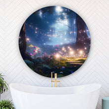 Lade das Bild in den Galerie-Viewer, Aluminiumbild Magischer Wald in Dunkelheit Kreis