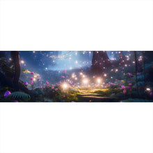 Lade das Bild in den Galerie-Viewer, Poster Magischer Wald in Dunkelheit Panorama