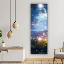 Lade das Bild in den Galerie-Viewer, Poster Magischer Wald in Dunkelheit Panorama Hoch