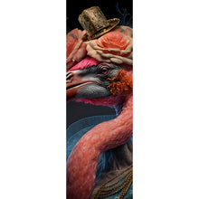Lade das Bild in den Galerie-Viewer, Leinwandbild Majestätischer Flamingo Digital Art Panorama Hoch