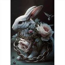 Lade das Bild in den Galerie-Viewer, Leinwandbild Majestätischer Hase Digital Art Hochformat
