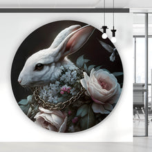 Lade das Bild in den Galerie-Viewer, Aluminiumbild Majestätischer Hase Digital Art Kreis