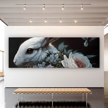 Lade das Bild in den Galerie-Viewer, Leinwandbild Majestätischer Hase Digital Art Panorama