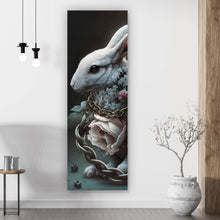 Lade das Bild in den Galerie-Viewer, Leinwandbild Majestätischer Hase Digital Art Panorama Hoch