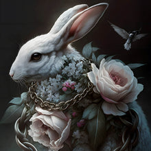 Lade das Bild in den Galerie-Viewer, Leinwandbild Majestätischer Hase Digital Art Quadrat