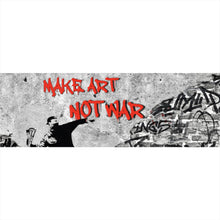 Lade das Bild in den Galerie-Viewer, Leinwandbild Make Art not War Street Art Panorama