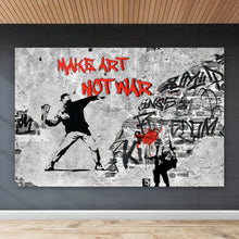Lade das Bild in den Galerie-Viewer, Poster Make Art not War Street Art Querformat