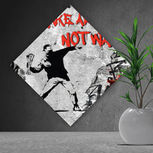 Lade das Bild in den Galerie-Viewer, Poster Make Art not War Street Art Raute