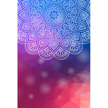 Lade das Bild in den Galerie-Viewer, Leinwandbild Mandala auf abstraktem Hintergrund Hochformat