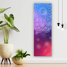 Lade das Bild in den Galerie-Viewer, Leinwandbild Mandala auf abstraktem Hintergrund Panorama Hoch