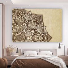 Lade das Bild in den Galerie-Viewer, Spannrahmenbild Mandala Braun Querformat