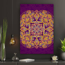 Lade das Bild in den Galerie-Viewer, Leinwandbild Mandala im Ost Stil Hochformat