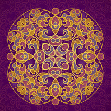 Lade das Bild in den Galerie-Viewer, Leinwandbild Mandala im Ost Stil Quadrat