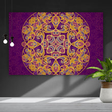 Lade das Bild in den Galerie-Viewer, Leinwandbild Mandala im Ost Stil Querformat