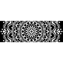 Lade das Bild in den Galerie-Viewer, Poster Mandala Schwarz Weiß Panorama