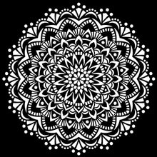 Lade das Bild in den Galerie-Viewer, Poster Mandala Schwarz Weiß Quadrat