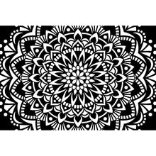 Lade das Bild in den Galerie-Viewer, Poster Mandala Schwarz Weiß Querformat