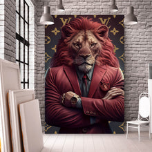 Lade das Bild in den Galerie-Viewer, Spannrahmenbild Boss Löwe Hochformat