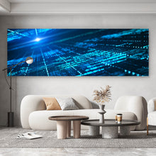 Lade das Bild in den Galerie-Viewer, Aluminiumbild gebürstet Matrix Panorama