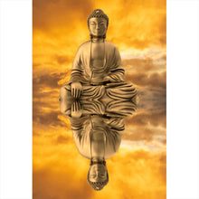 Lade das Bild in den Galerie-Viewer, Spannrahmenbild Meditierender Buddha Hochformat