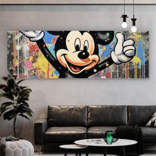 Lade das Bild in den Galerie-Viewer, Leinwandbild Micky mit Kola Abstrakt Panorama