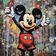 Lade das Bild in den Galerie-Viewer, Spannrahmenbild Micky mit Kola Abstrakt Quadrat