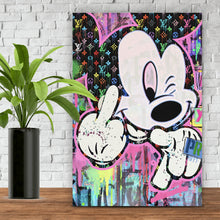 Lade das Bild in den Galerie-Viewer, Aluminiumbild Micki Minni Pop Art Comic Hochformat