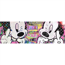 Lade das Bild in den Galerie-Viewer, Leinwandbild Micki Minni Pop Art Comic Panorama