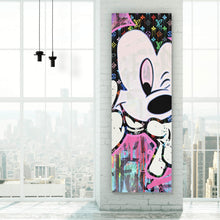 Lade das Bild in den Galerie-Viewer, Leinwandbild Micki Minni Pop Art Comic Panorama Hoch