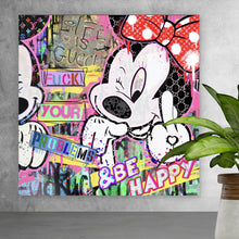 Lade das Bild in den Galerie-Viewer, Poster Micki Minni Pop Art Comic Quadrat