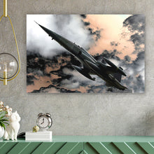 Lade das Bild in den Galerie-Viewer, Spannrahmenbild Militär Flugzeug Querformat