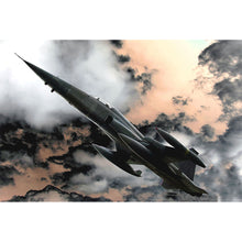 Lade das Bild in den Galerie-Viewer, Aluminiumbild gebürstet Militär Flugzeug Querformat