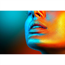Lade das Bild in den Galerie-Viewer, Leinwandbild Modell Gold Glitzer No.1 Querformat