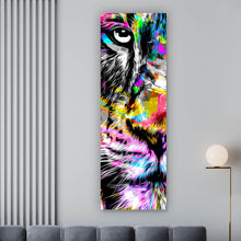 Lade das Bild in den Galerie-Viewer, Acrylglasbild Modern Art Löwe Abstrakt Panorama Hoch