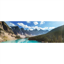 Lade das Bild in den Galerie-Viewer, Aluminiumbild gebürstet Moraine Lake in Kanada Panorama