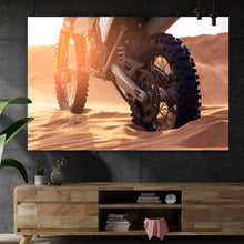 Lade das Bild in den Galerie-Viewer, Poster Motocross im Sonnenuntergang Querformat
